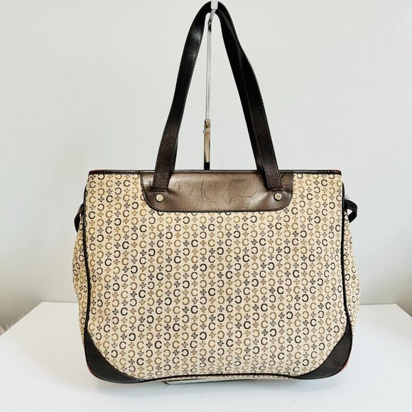 AUTHENTIC CELINE MONOGRAM TOTE BAG VINTAGE CE00/22 MADE IN ITALY - Picture 3 of 16